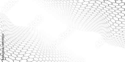 3d Hexagonal structure futuristic white background and Embossed Hexagon , honeycomb white Background ,light and shadow texture. Seamless pattern of the hexagonal vector