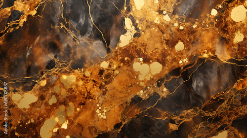 Gold Elegant Marble Background - Luxurious Gilded Stone Texture  © Agus