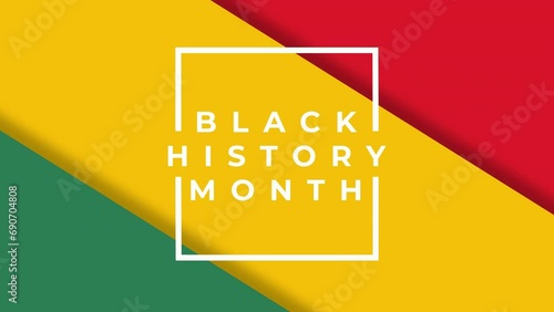 black history month animation, south africa flag color, celebrating black history month of february	
 photo
