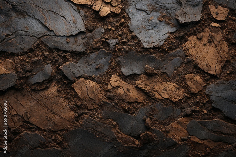 closeup of Natural Stone patterned soil texture - obrazy, fototapety, plakaty 