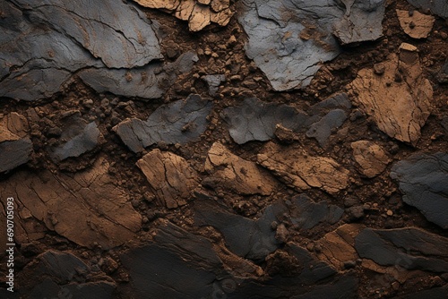 closeup of Natural Stone patterned soil texture photo