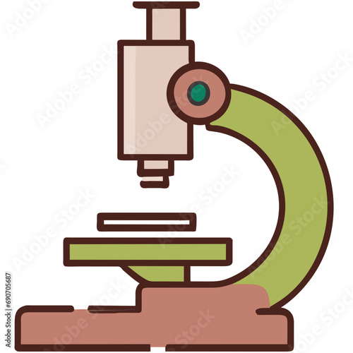 microscope isolated on white