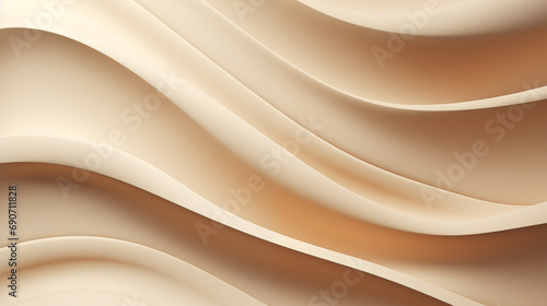 Beige abstract background. Wavy lines, minimalistic background