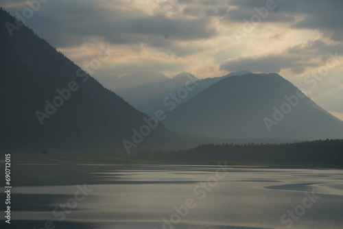 Abendstimmung am Sylvensteinspeicher