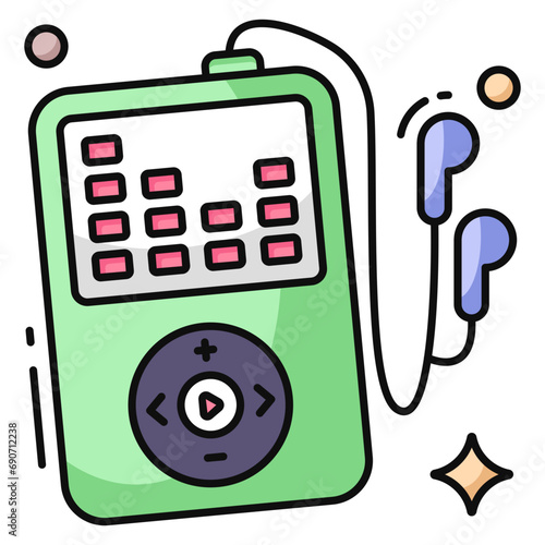 Vector design of mp3 player 