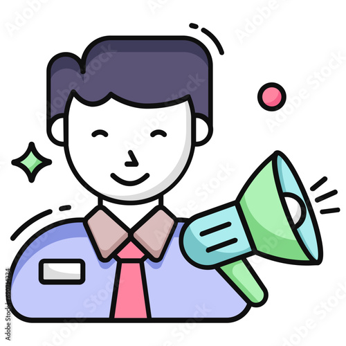Perfect design icon of marketer 