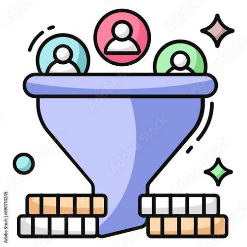 Perfect design icon of customer filtration 
