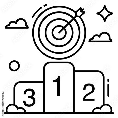 Position ranking board, icon of leaderboard