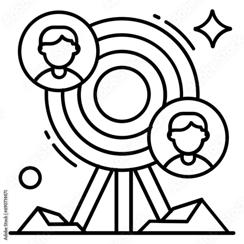 Perfect design icon of target profiles 