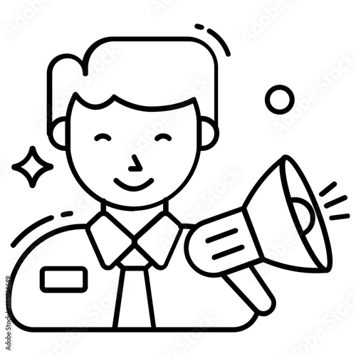 Perfect design icon of marketer 
