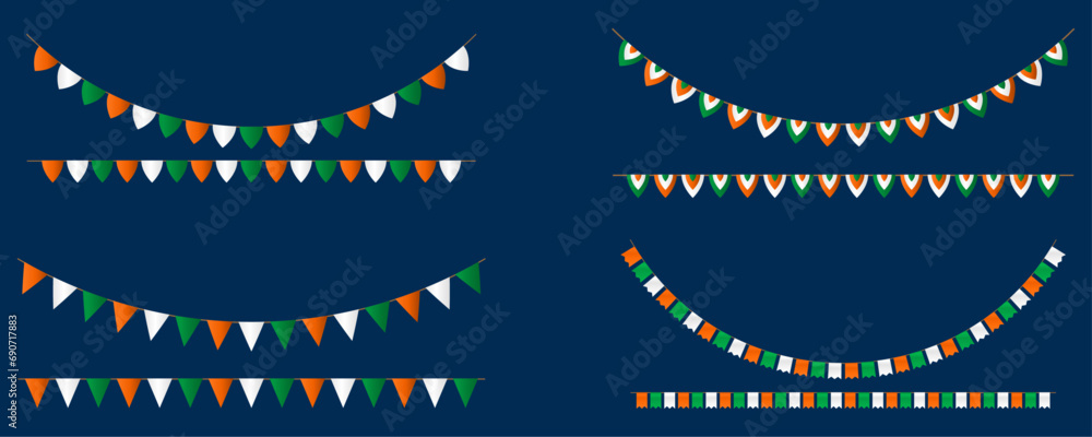 26 january, republic day, Indian independence day theme, orange white green design, Vector Illustration, indian flag background, india festival,Kargil Vijay Diwas, material, - obrazy, fototapety, plakaty 
