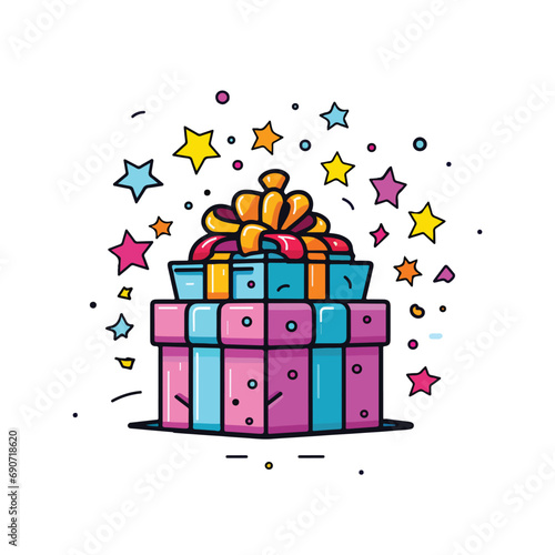 gift box illustration design vector event, program 