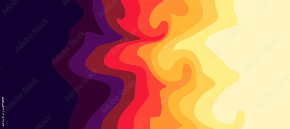 abstract wavy background with bright color