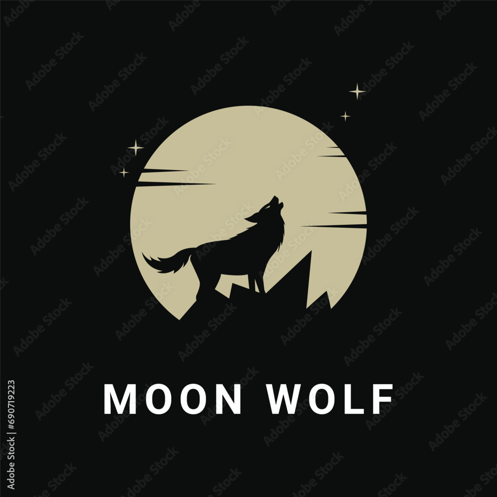 wolf howling at the moon logo design ideas wolf howling at the moon logo design ideas