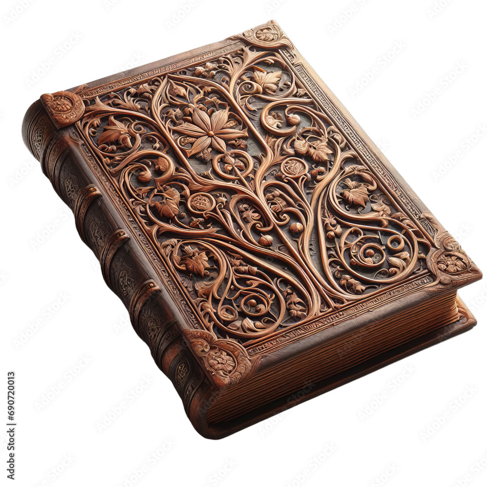 Medieval book on transparent or white background, png Medieval book on transparent or white background, png