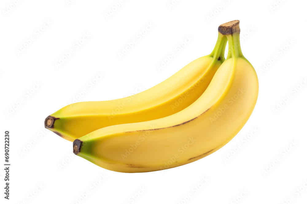 Fresh Yellow Bananas on a White Background Fresh Yellow Bananas on a White Background