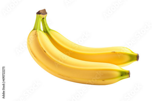 Fresh Yellow Bananas on a White Background