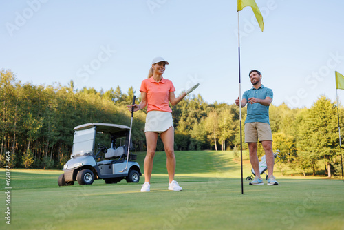 Tense Conclusion: Couple's Golf Match Climax