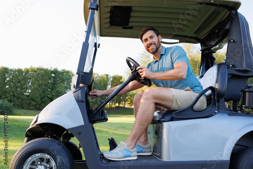 Scenic Ride: Golfer on Cart