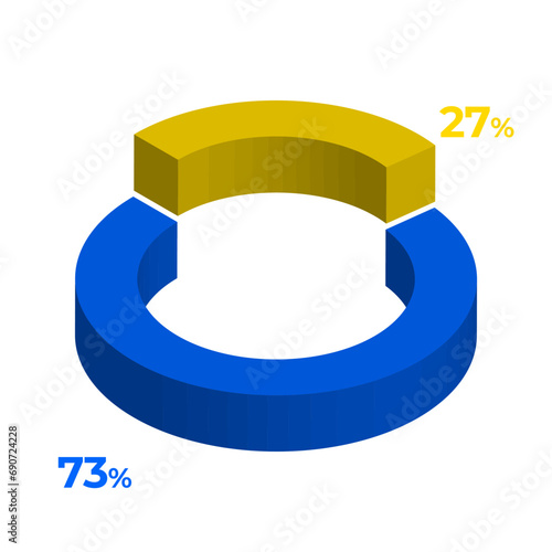 27 73 3d donut pie chart illustration eps vector photo