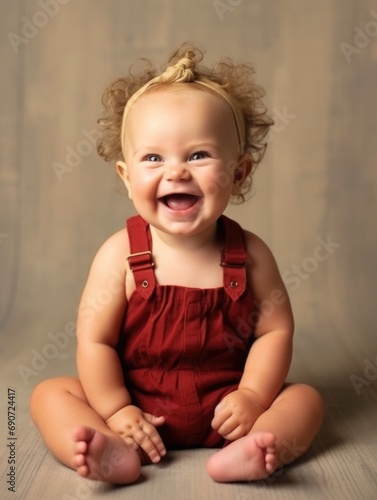 cute happy baby laughing
