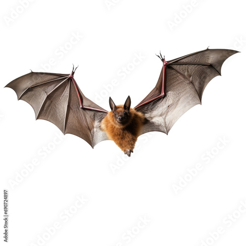 Flying bat isolated on white or transparent background