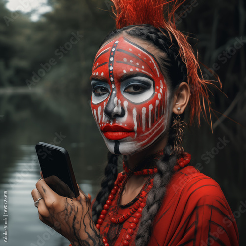 person in mask