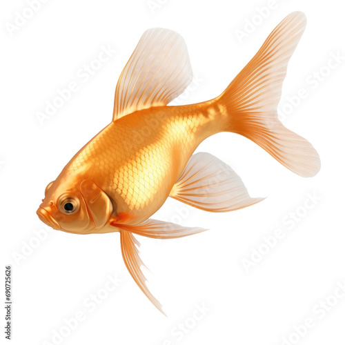 Gold fish isolated on white or transparent background1