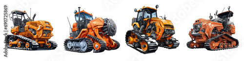 Snow thrower Hyperrealistic Highly Detailed Isolated On Transparent Background Png File