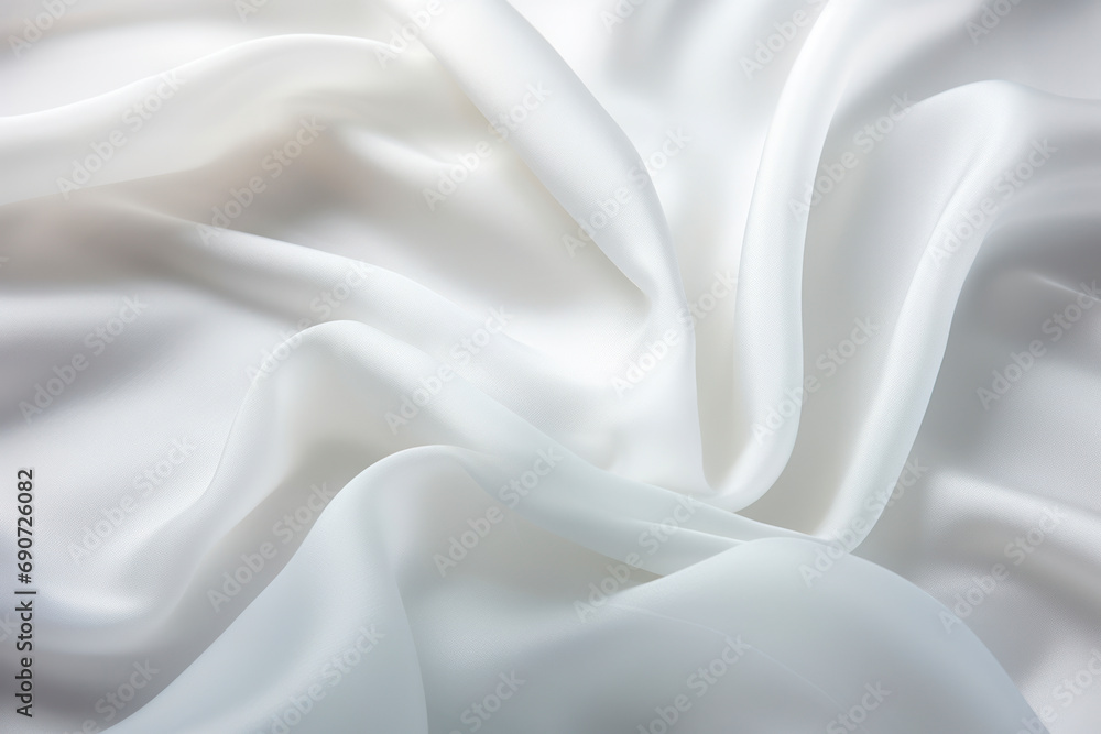 Naklejka premium White fabric cloth, ultra close up, texture background.