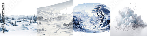 Snow Hyperrealistic Highly Detailed Isolated On Transparent Background Png File