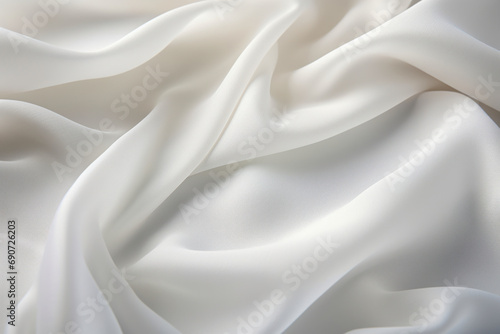 White fabric cloth, ultra close up, texture background.