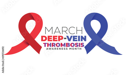 Deep vein thrombosis awareness month. background, banner, card, poster, template. Vector illustration.