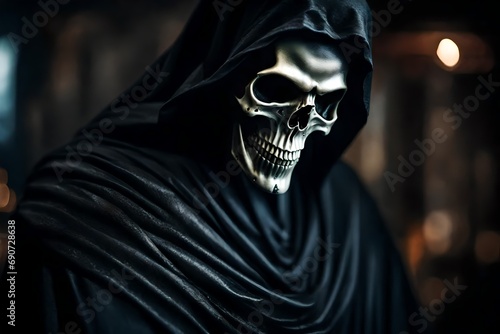 An enlargement of the grim reaper photo