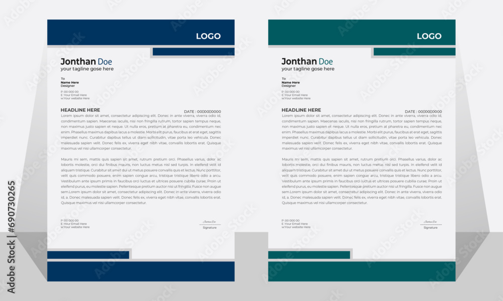 modern business and corporate letterhead template modern business and corporate letterhead template