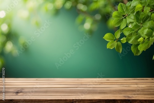 A Rustic Wooden Table with a Soft Focus Background