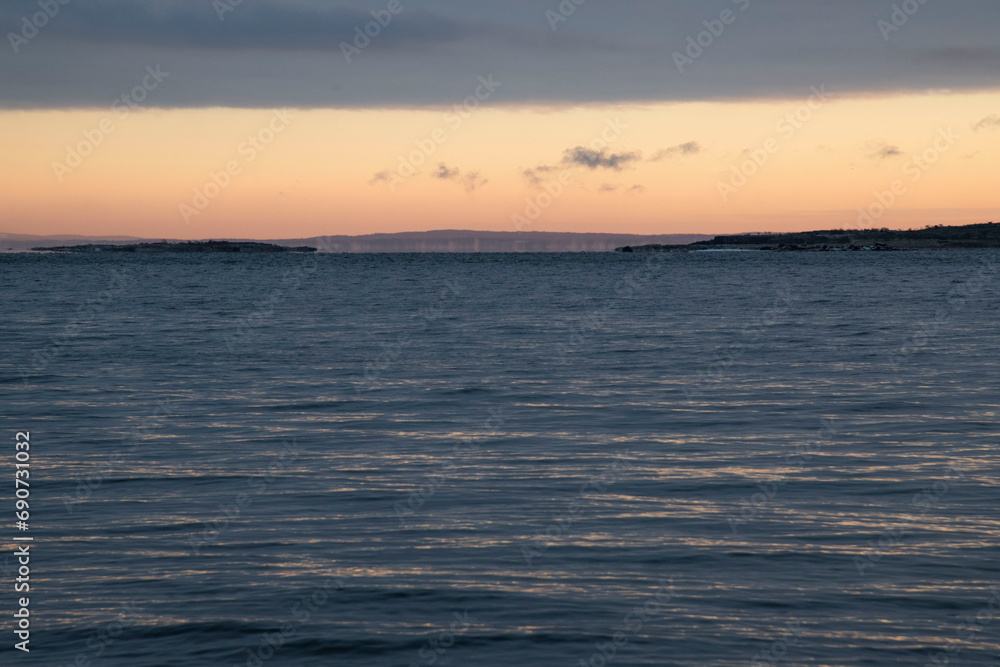 sunset over the sea