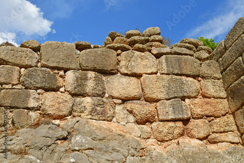 Mycenae; Greece - august 30 2022 : archaeological site