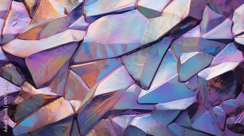 shiny opal iridescent crystals background in the style of rococo pastel colers photo
