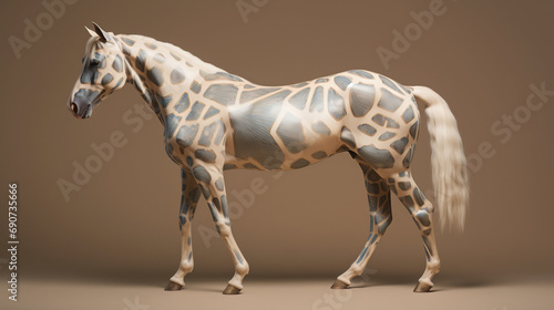 Horse in body art style  airbrush  airbrush painting  airbrush painting  pop art  art