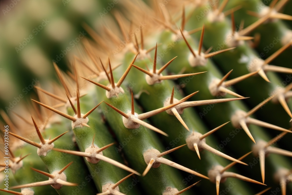 Macro shot of a cactus's sharp spines Macro shot of a cactus's sharp spines