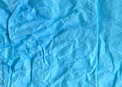 Wallpaper Mural Sky blue crumpled paper texture. Serene azure backdrop. Dreamy blue textured sheet. Heavenly stationery background. Pale celestial matte paper. Torontodigital.ca