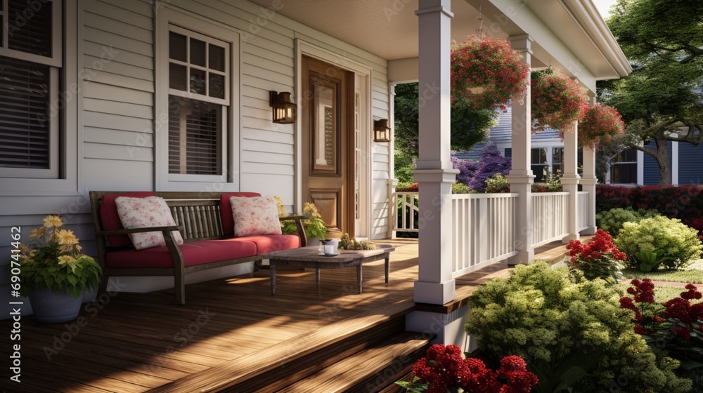 Incorporate a front porch or a cozy veranda for a welcoming touch