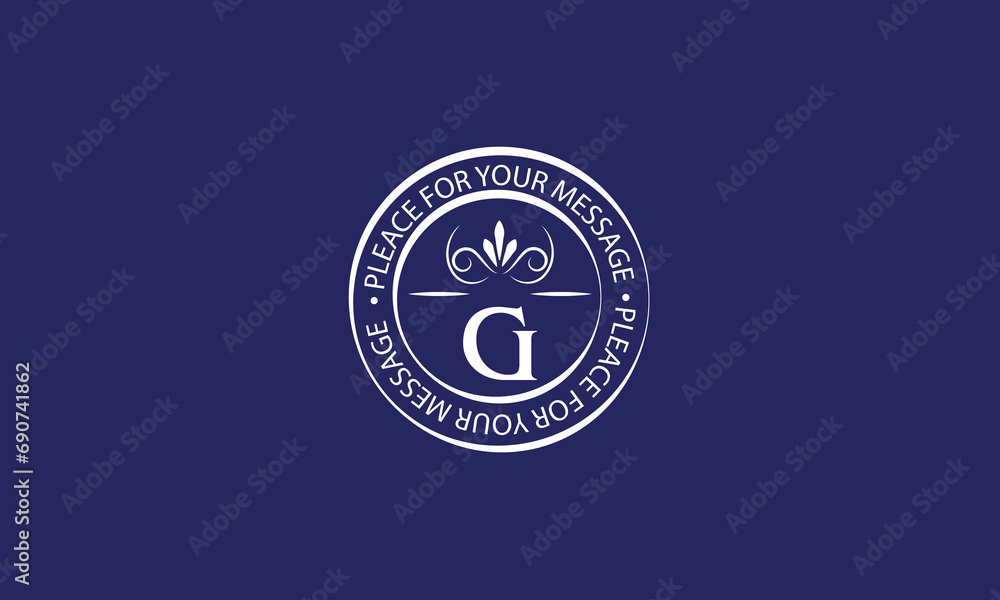 Fototapeta premium Vector logo with initial letter G. Creative logo for business, flyer, company sign, emblem.