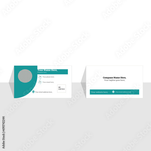 Vector business card template.Double sided vector business card design. presentation card .Business Card with  Details.presentation. company business card with front and back presentation.
