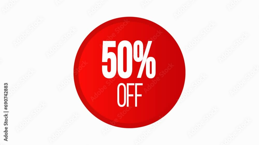 Sale label 50% off Animated, Discount label Sale 50% Animated Tag for Marketing used for motion Graphics on White Background,4K Sale label 50% off Animated, Discount label Sale 50% Animated Tag for Marketing used for motion Graphics on White Background,4K