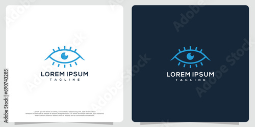 Vector logo on which abstract image of an eye