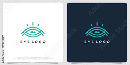 Vector logo on which abstract image of eye sight photo