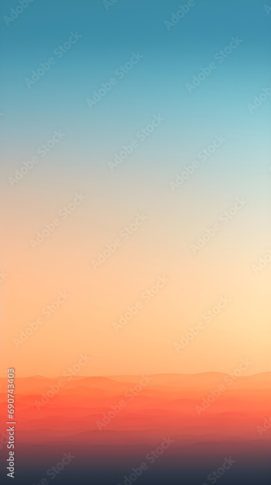 Serene Skyline with Sunset Gradient