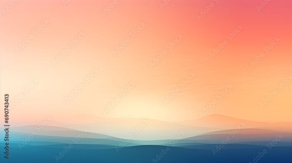 Serene Skyline with Sunset Gradient Serene Skyline with Sunset Gradient